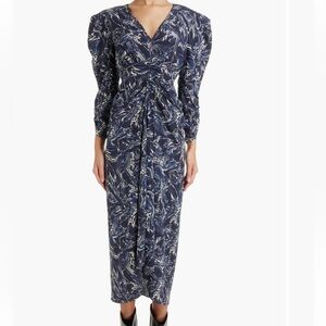Isabel Marant Blue Marble Print Dress